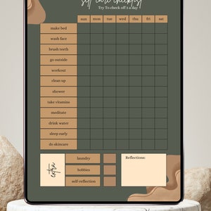 2024 Self Care Planner | Printable Self Care Checklist | Daily Habit Tracker | Daily Wellbeing | Selfcare Planner | Selfcare Journal Tracker