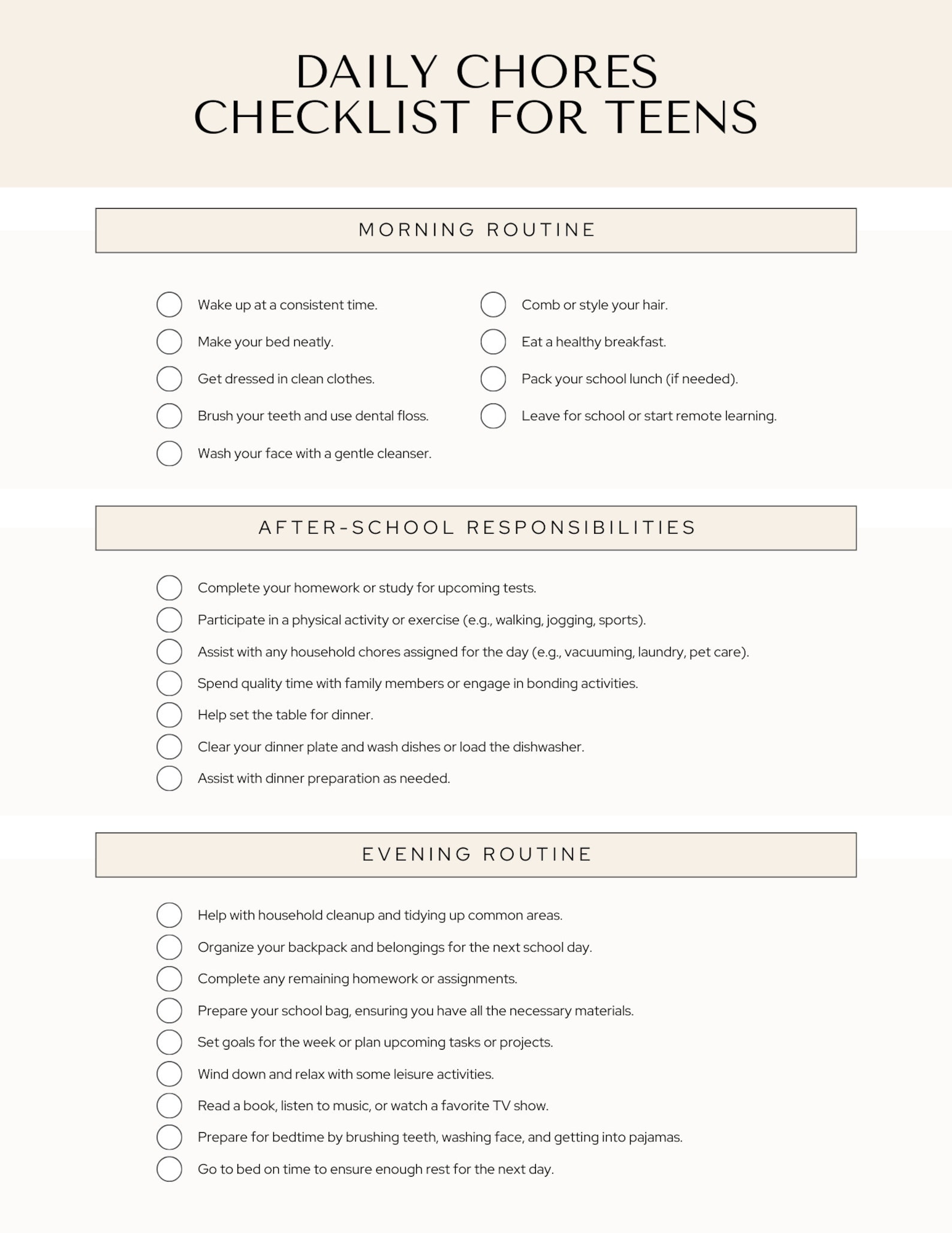 chore-list-for-teens-editable-canva-editable-daily-chores-checklist