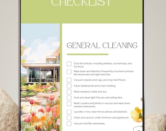 Spring Deep Cleaning Checklist, Master Cleaning Checklist Printable, Deep House Cleaning Checklist, Spring Cleaning Checklist Printable