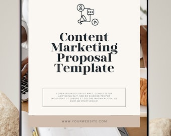 Content Proposal Template Canva | Content Marketing Proposal Template | Social Media Manager Canva Template | Social Media Manager Bundle