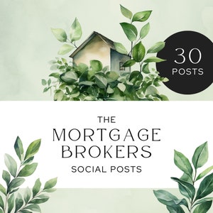 Mortgage Broker Social Media Posts | Mortgage Broker Instagram Post | Real Estate Marketing Template Canva | Mortgage Loan Officer Marketing