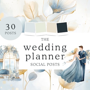 Hochzeitsplaner Instagram Posts, Hochzeitsplaner Social Media Template, Hochzeitsplanung Marketing Instagram Canva Template Social Media