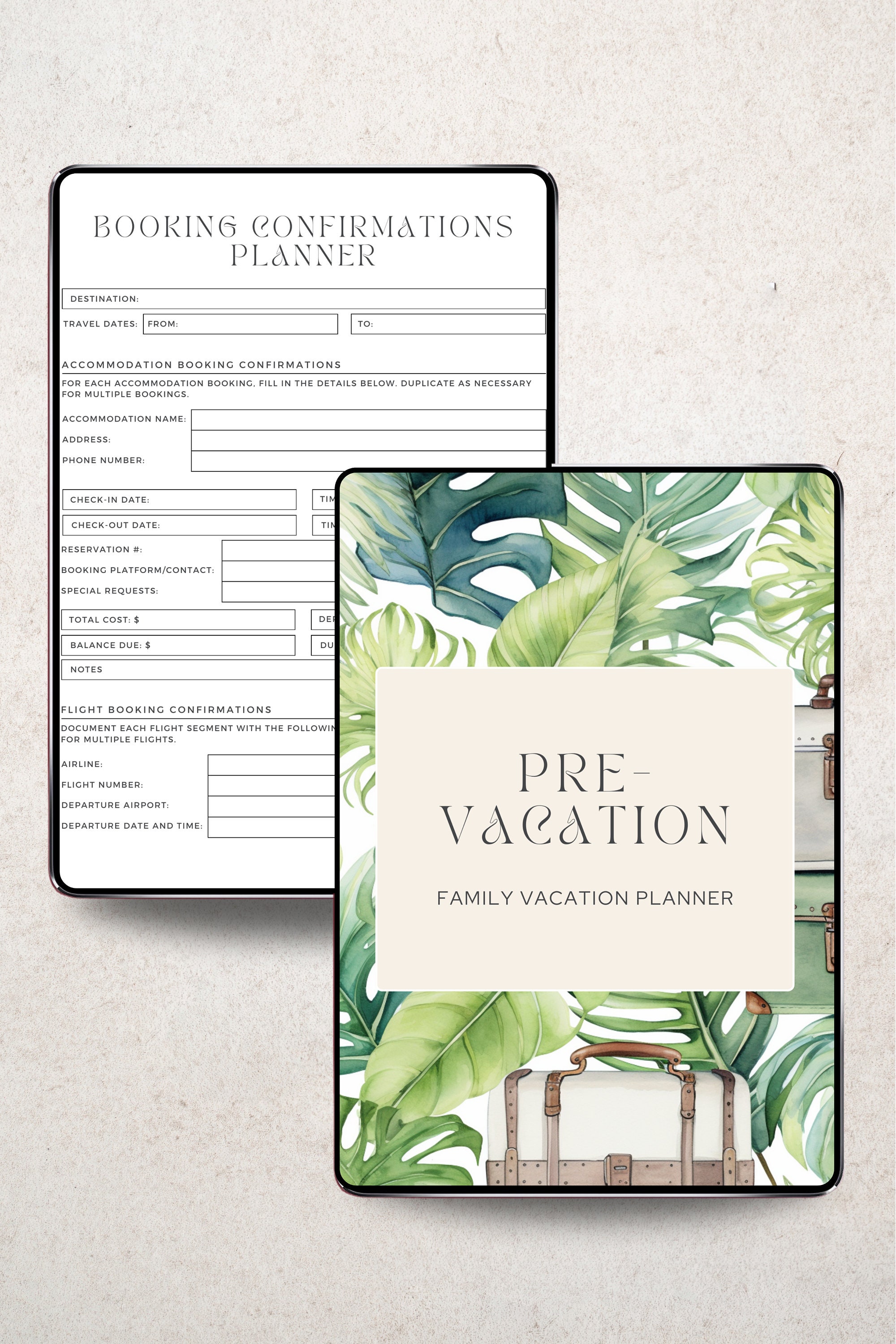 Family Vacation Planner Editable Canva, Digital Travel Planner Template ...