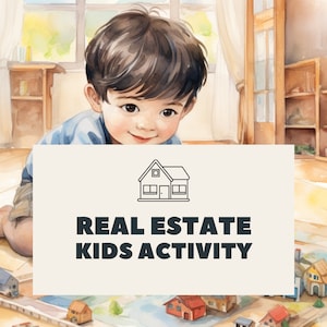 Kids Activity Book Real Estate, Real Estate Kids Activity, Realtor Activity Book for Kids, Realtor Worksheets for Kids, Open House Kids