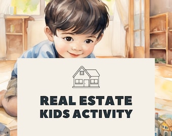 Kids Activity Book Real Estate, Real Estate Kids Activity, Realtor Activity Book for Kids, Realtor Worksheets for Kids, Open House Kids