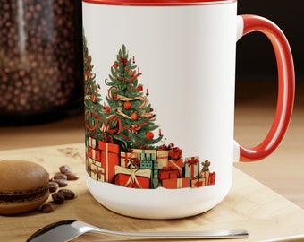 Christmas Mug, Winter Mug, Holiday Mug, Christmas Forest, Nature Mug, Gift for Him, Gift for Her