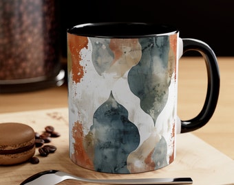 Abstract Pastel Mug, Gift for Her, Gift, Mug, Watercolor Pattern Mug, Everyday Mug