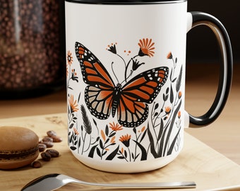 Butterfly Mug, Gift for Her, Mothers Day Mug, Gift, Butterfly Coffee Cup, Butterfly Lover Gifts, Monarch Butterfly
