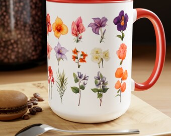 Tropical Flower, Flower Mug, Nature Mug, Floral Mug, Gift for Her,