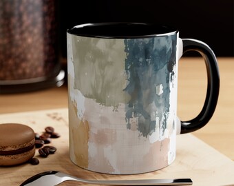 Abstract Pastel Mug, Gift for Her, Gift, Mug, Watercolor Pattern Mug, Everyday Mug
