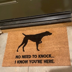German Shorthaired Pointer Welcome Mat - Personalized Dog Lover Gift | 18x30 Coir Door Rug for Pet Owners
