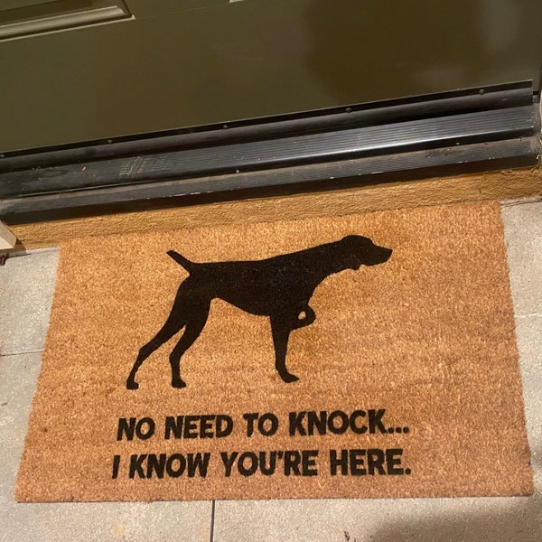 German Shorthaired Pointer Welcome Mat 18"x30", Custom Mat for Pet Owners, Personalized Door Mat, For new Dog Owners, GSP Entry Mat, Natural