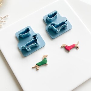Dachshund Clay Cutter, Weenie Dog, Sweater, Christmas Polymer Clay, Holidays, Unique, Cute, Fun Cutters