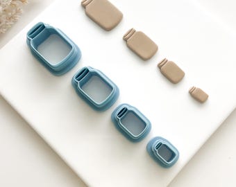 Jar Clay Cutter, Polymer Clay, Cute Jar Shape, Mason Jar