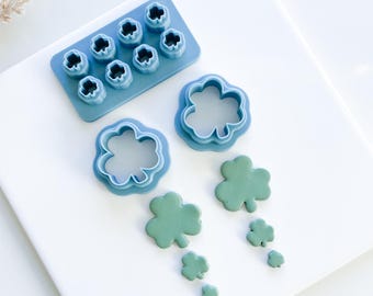 St. Patrick's Day Clay Cutters, St. Paddy's, Micro Cutters, Shamrock Clover Spring Cutters