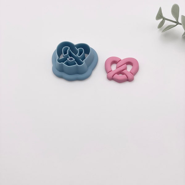 Twisted Pretzel Polymer Clay Cutters | Valentine's Day Clay Cutters|Carnival Clay Cutters | Jewelry Making | Fondant | Embossed Clay Cutters