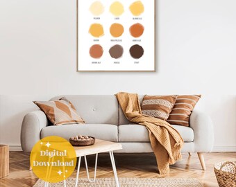 Beer Types Watercolor Art Print: Bar Kitchen Decor Digital File (Instant Download)