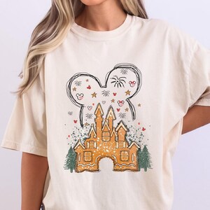 Disney Gingerbread Castle Shirt, Christmas Castle Sweatshirt, Disney Christmas Shirt, Mickey Christmas Shirt, Disney Christmas Family Shirts