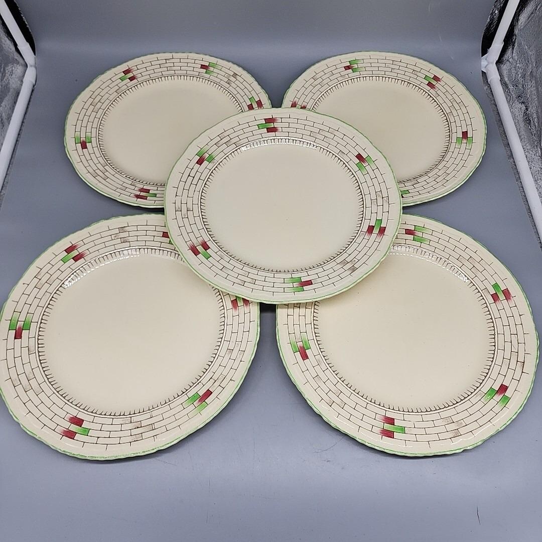 Vintage X5 Alfred Meakin Van Dyck Ware Darleydale Pattern Dinner