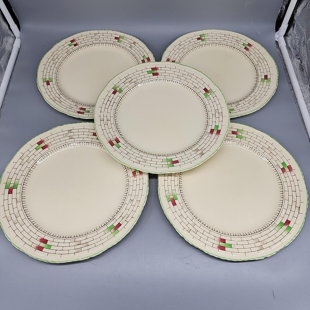 Vintage X5 Alfred Meakin Van Dyck Ware Darleydale Pattern Dinner