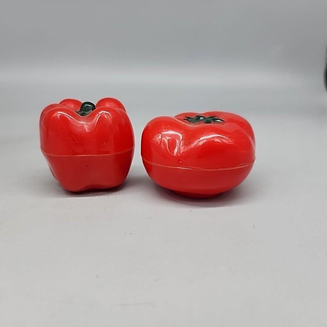 ヴィンテージ プラスチック レッド トマト ノベルティ ピクニック