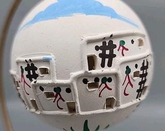 Adorno de cerámica vintage de Santa Fe, Nuevo México, percha de cuero de la casa de adobe del suroeste