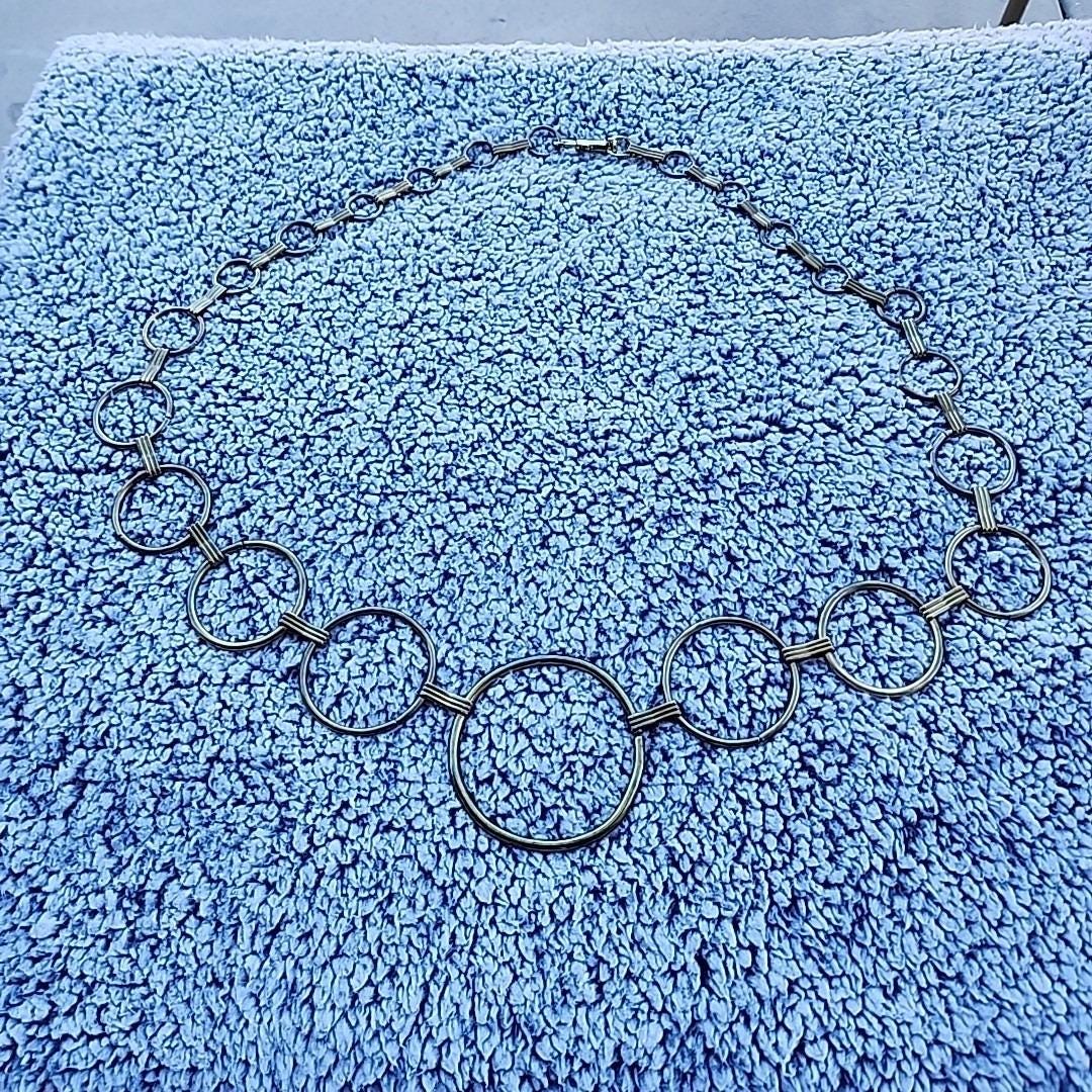 Vintage Y2K Metal Round Circle Gold Chain Belt Skater Hip  display picture 2