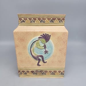 Vintage Vohann Kokopelli Tissue Box Holder Southwestern Decor Resign