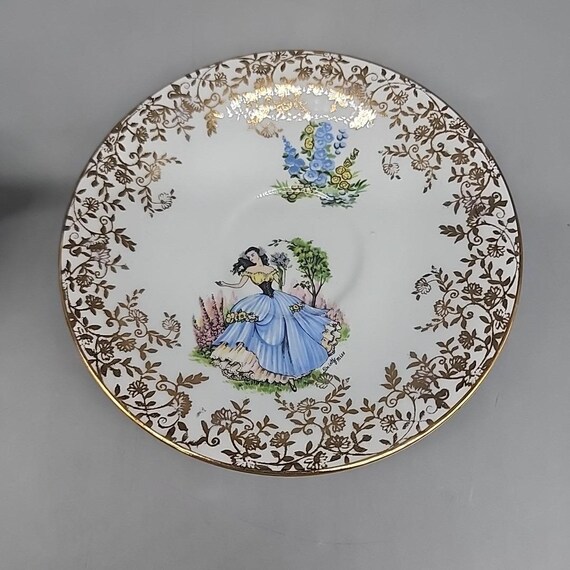 Vintage QUEEN'S Fine Bone China Cup & Saucer Victorian Made in