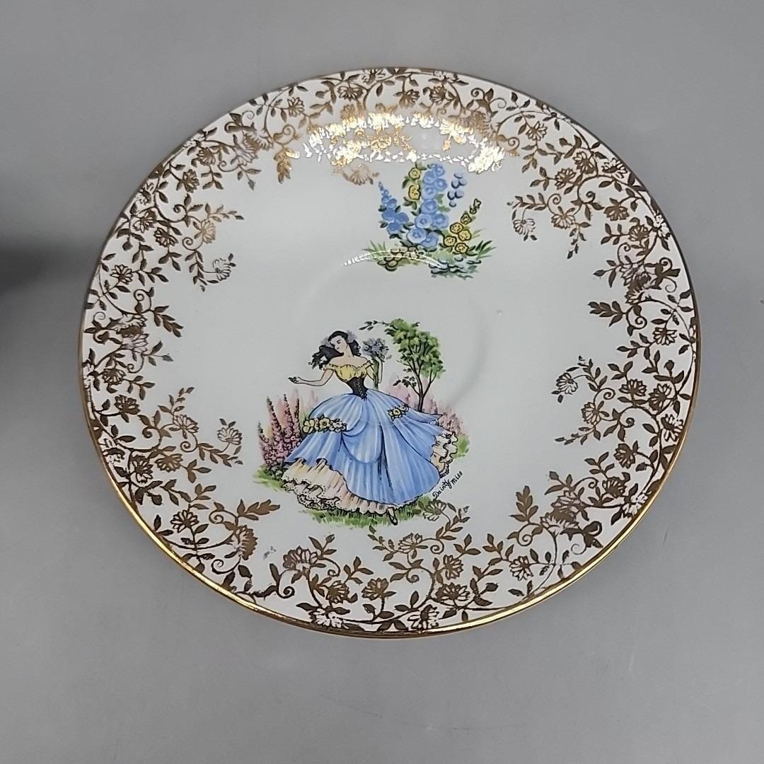 Vintage QUEEN'S Fine Bone China Cup & Saucer Victorian Made in