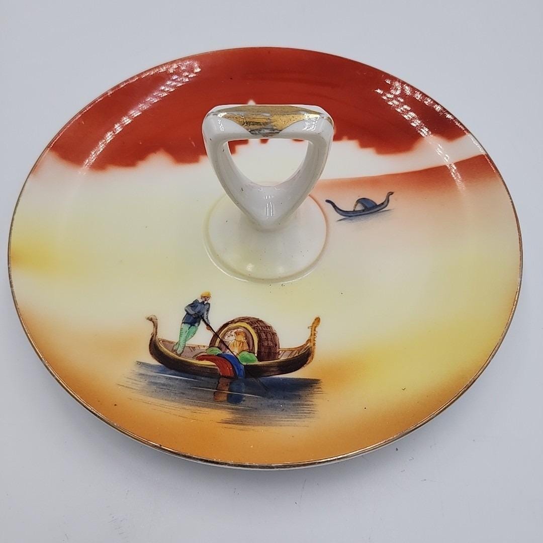Vintage Noritake Hand Painted Handled Dish Porcelain China Japan