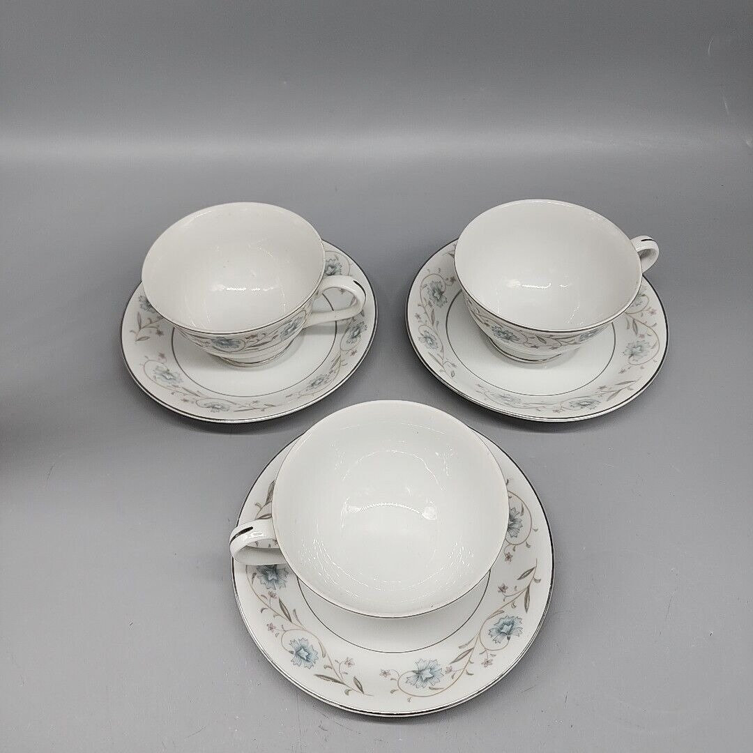 工芸品 ENGLISH FINE BONE CHINA Set of 2 English Garden Coupe Tea Cup and Saucer, Fine China