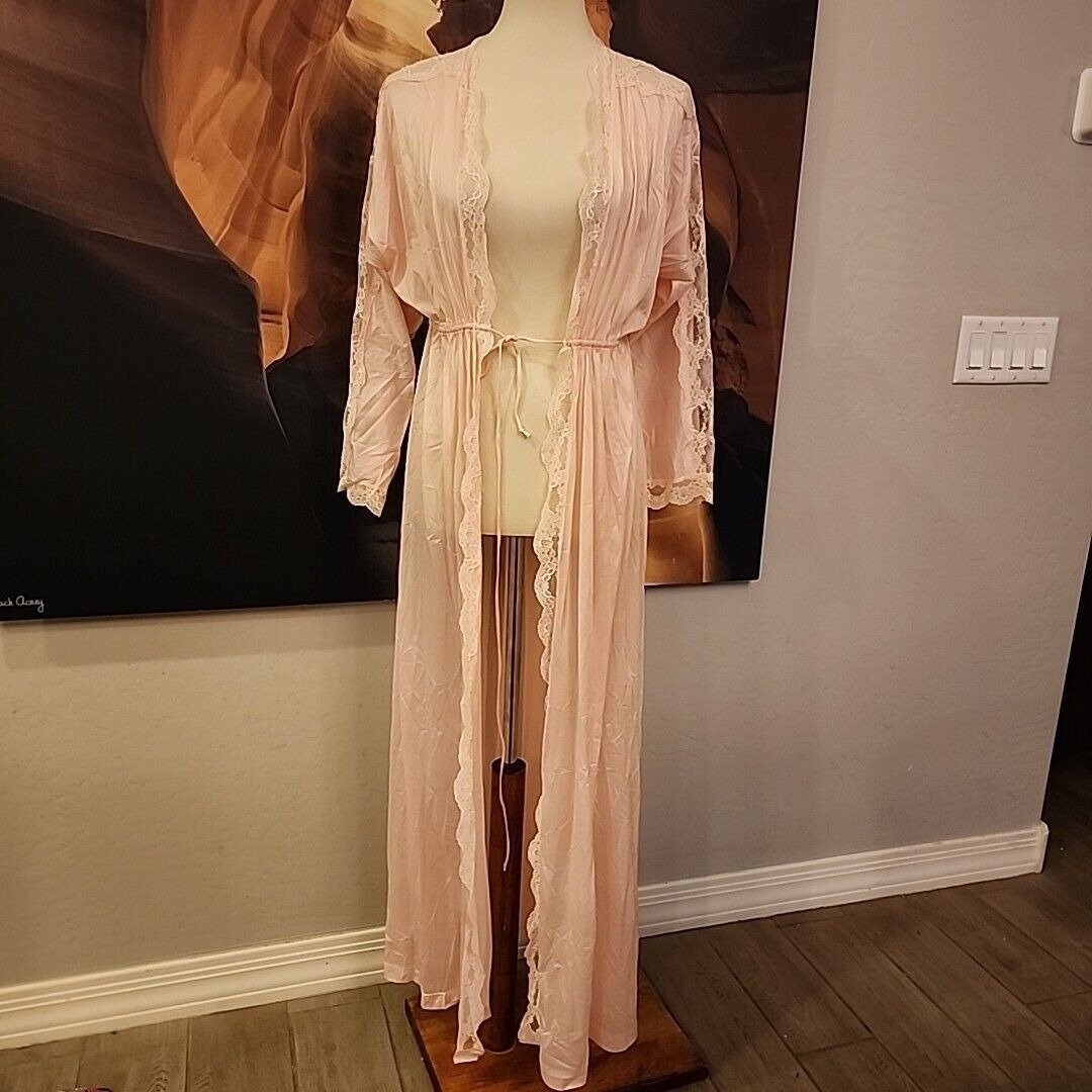 Jcpenney Womens Robes
 Jcpenney Vintage Women s Nylon Lace Robe Peignoir Small Ties Closed
