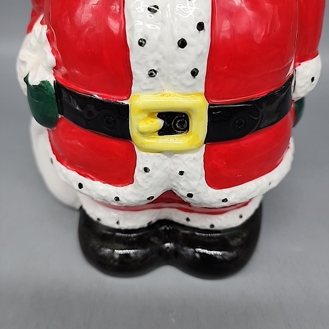 オールドジャパン  米国輸出用 クリスマス陶器置物 Vintage - Santa Claus Red Cookie Jar Christmas Made in Japan No