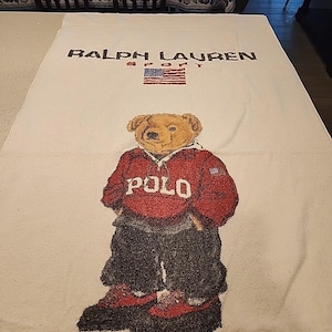 Vintage 90s Ralph Lauren Polo Sport Bear Beach Towel 35x71 - Etsy