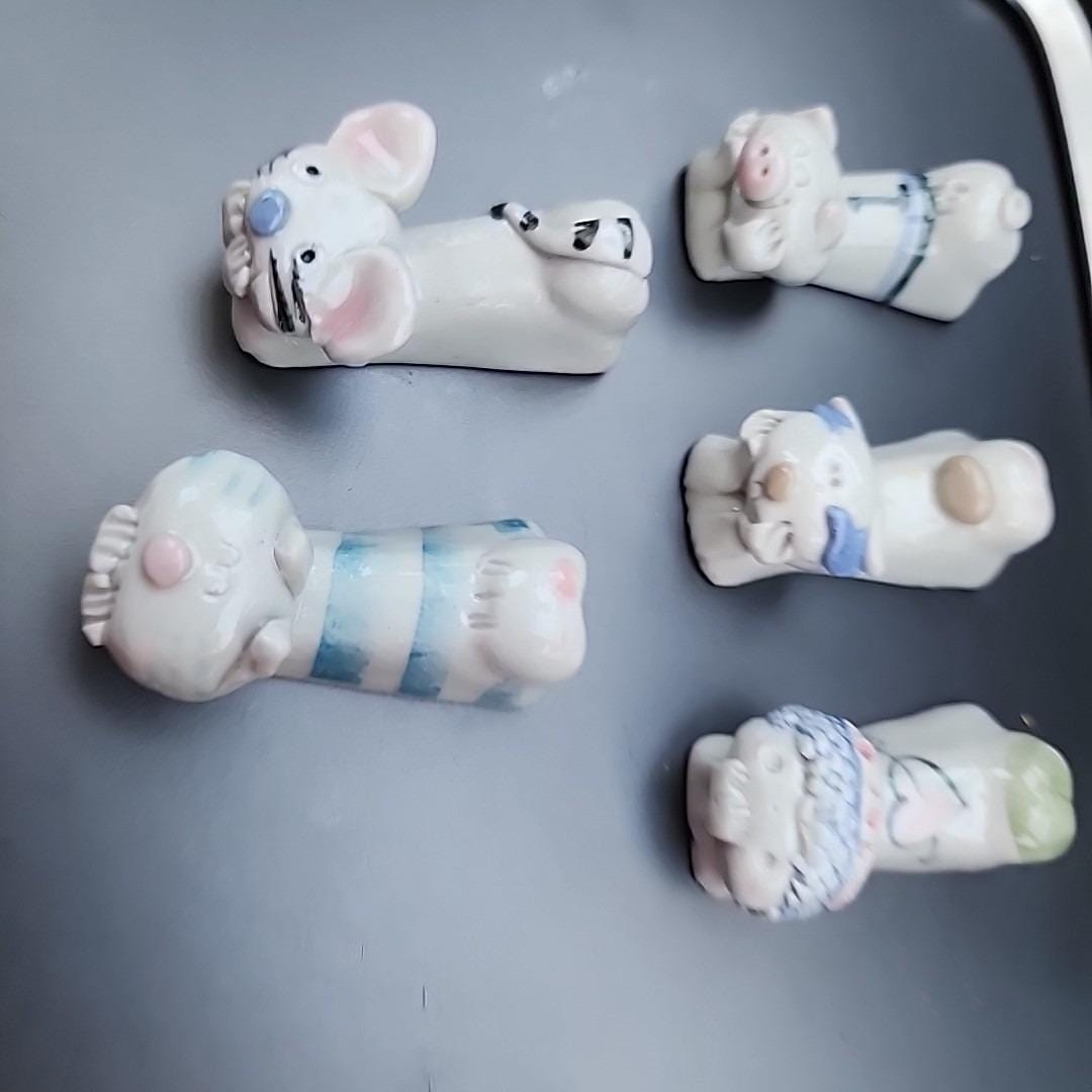 Keramische eetstokjes restplanken keukengerei, 5 stuks kattenfiguur stokjes houder porselein bestekbak Japanse messenbankje voor thuis diner restaurant keuken tafeldecoratie