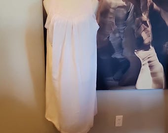 Vintage Shadowline Nylon Nachthemd Pink Große Nachtwäsche Pj Ärmellos USA