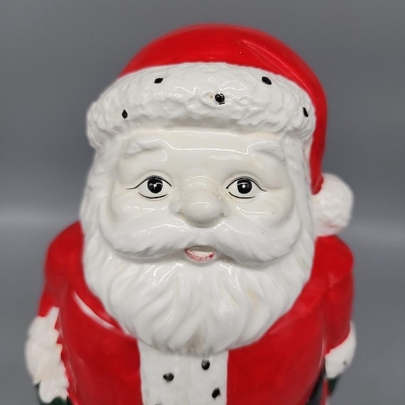 Vintage - Santa Claus Red Cookie Jar Christmas Made in Japan No