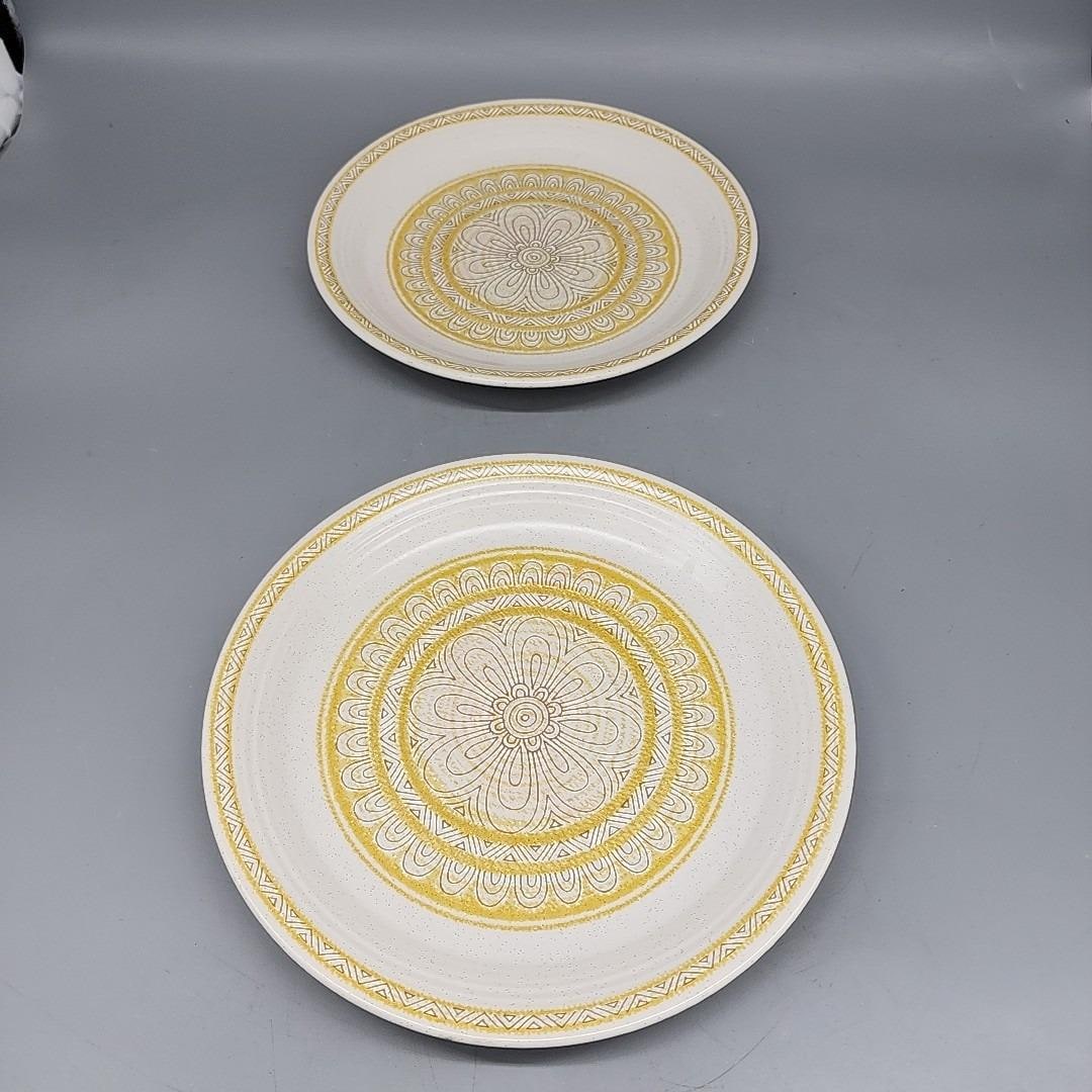フランシスコ会陶器 ハシエンダ ゴールド サラダプレート 2枚 8 3/8