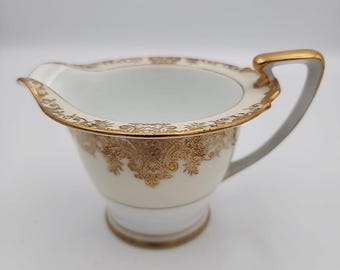 Vintage Noritake China Creamer Galavan Pattern Gold Hand Painted 1949-1950