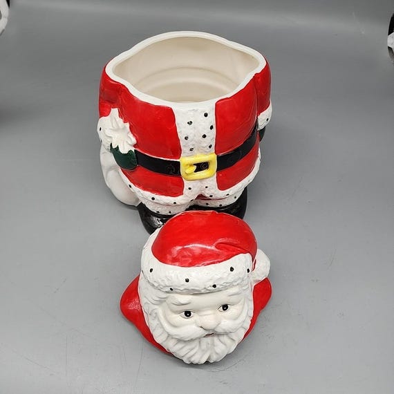 Vintage - Santa Claus Red Cookie Jar Christmas Made in Japan No