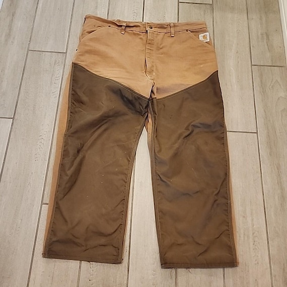 【専用】Carhartt 80s OVER ALL MADE IN USA Carhartt 80s USA Duck Fabric Nylon Work Brush Pants Brown Size 42