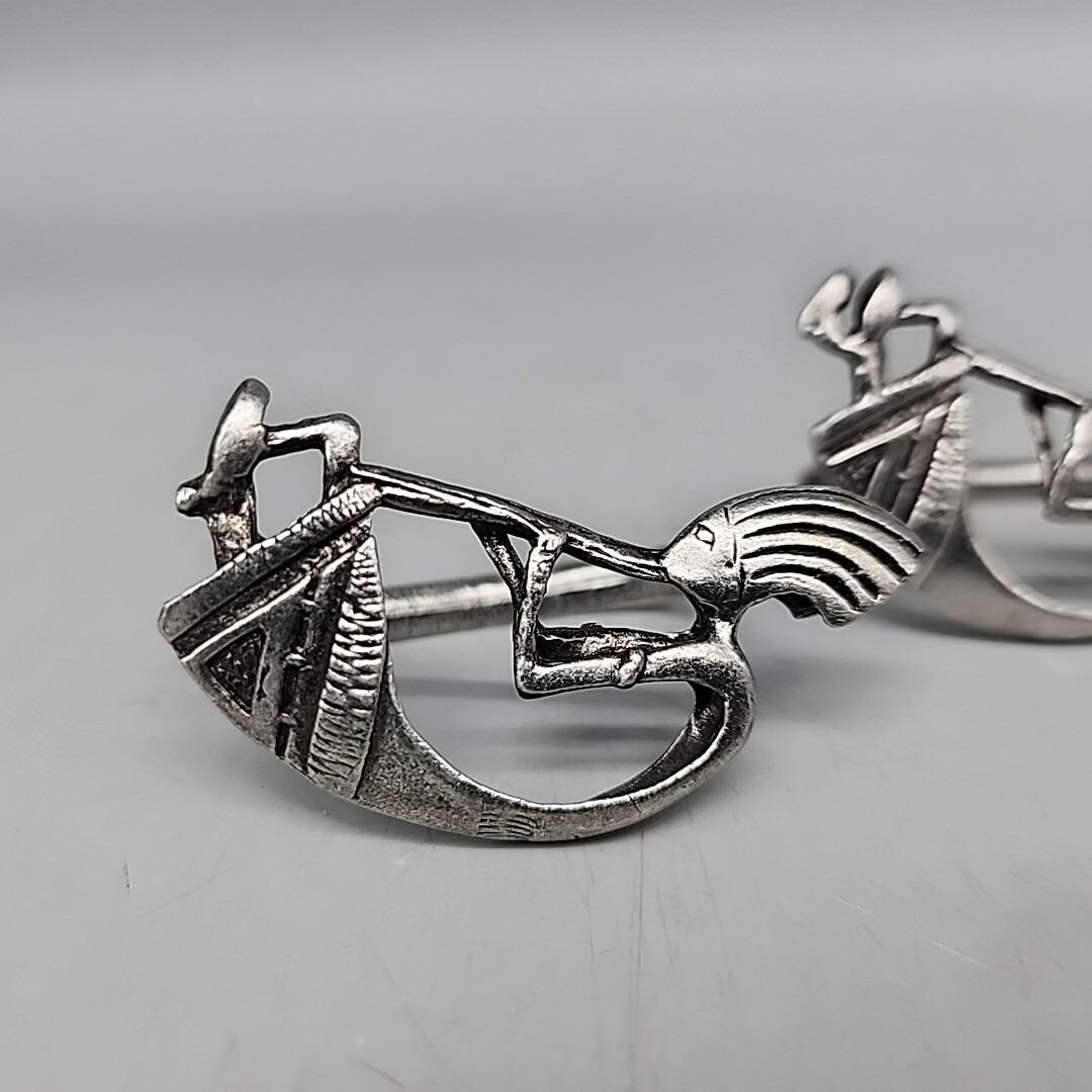 Set of 4 Kokopelli Napkin Rings Native American SW Spirit Dancer