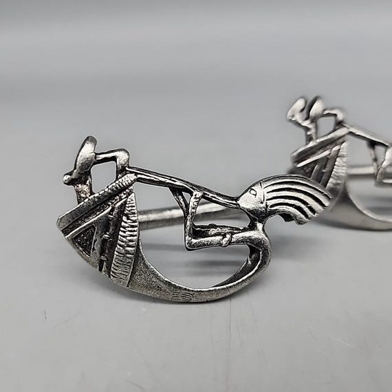 Set of 4 Kokopelli Napkin Rings Native American SW Spirit Dancer