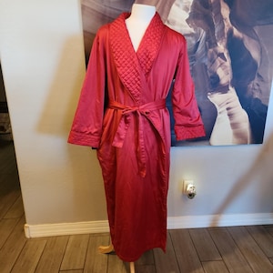 fleece lined satin dressing gown Lined Satin Robe In Women's Sleepwear & Robes for sale