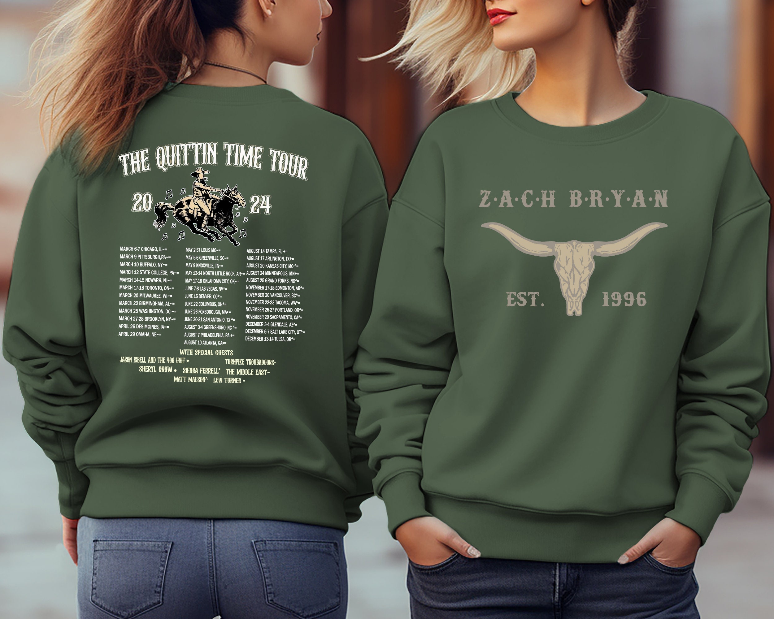 Zach Bryan The Quittin Time Tour 2024 Sweatshirt, Zach Bryan 2024 Concert