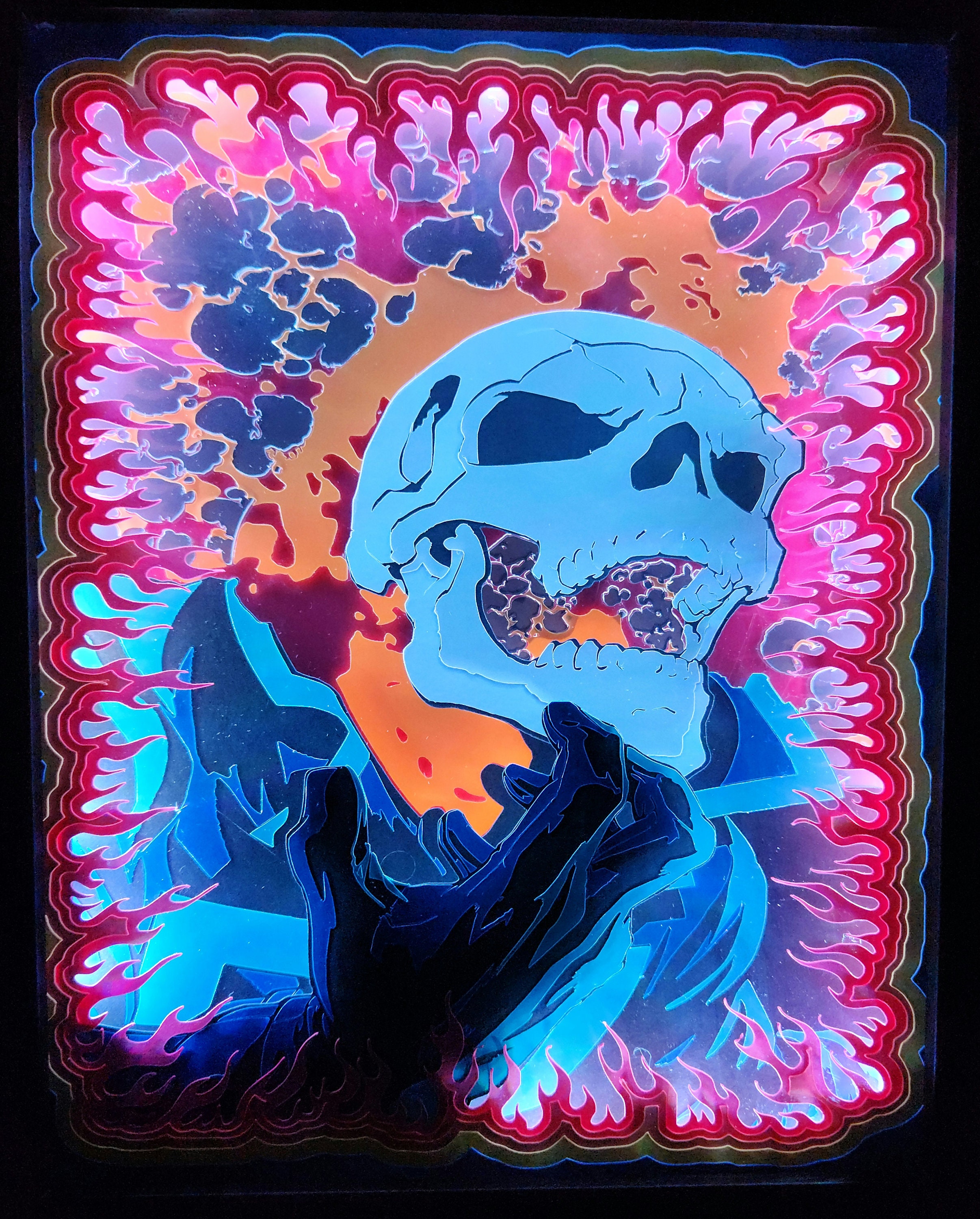 Ghost Rider 8x 10in Shadow Box/light Box Led - Etsy