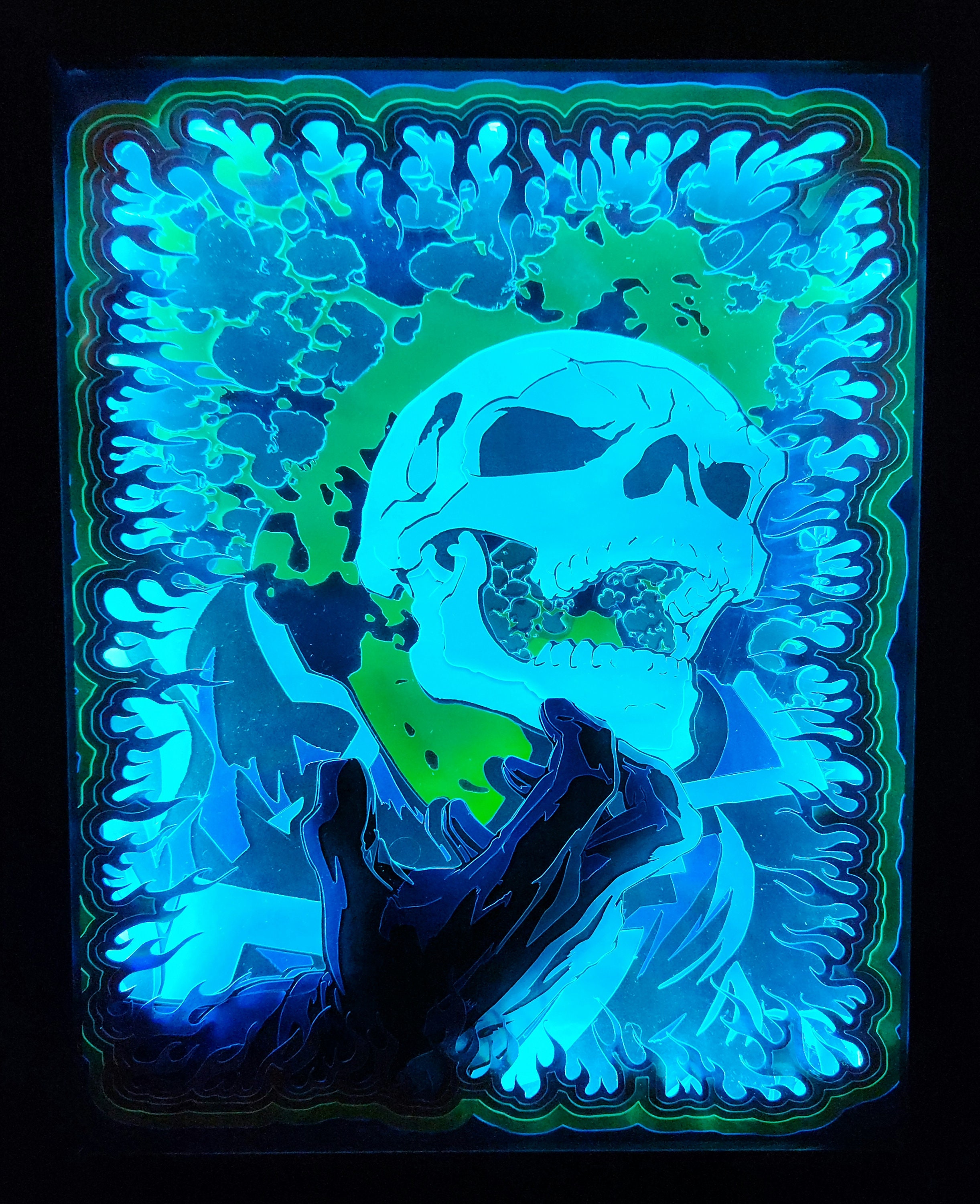 Ghost Rider 8x 10in Shadow Box/light Box Led - Etsy