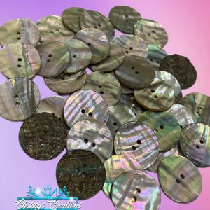 25 mm blaue Abalone Knöpfe