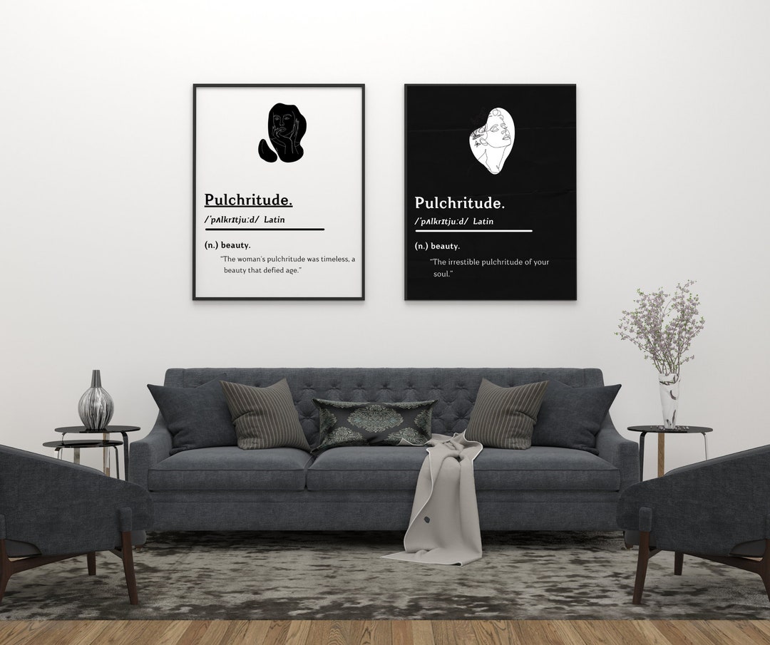 Black and White Wall Art Prints Set of 4 Design Art Prints Living Room ...